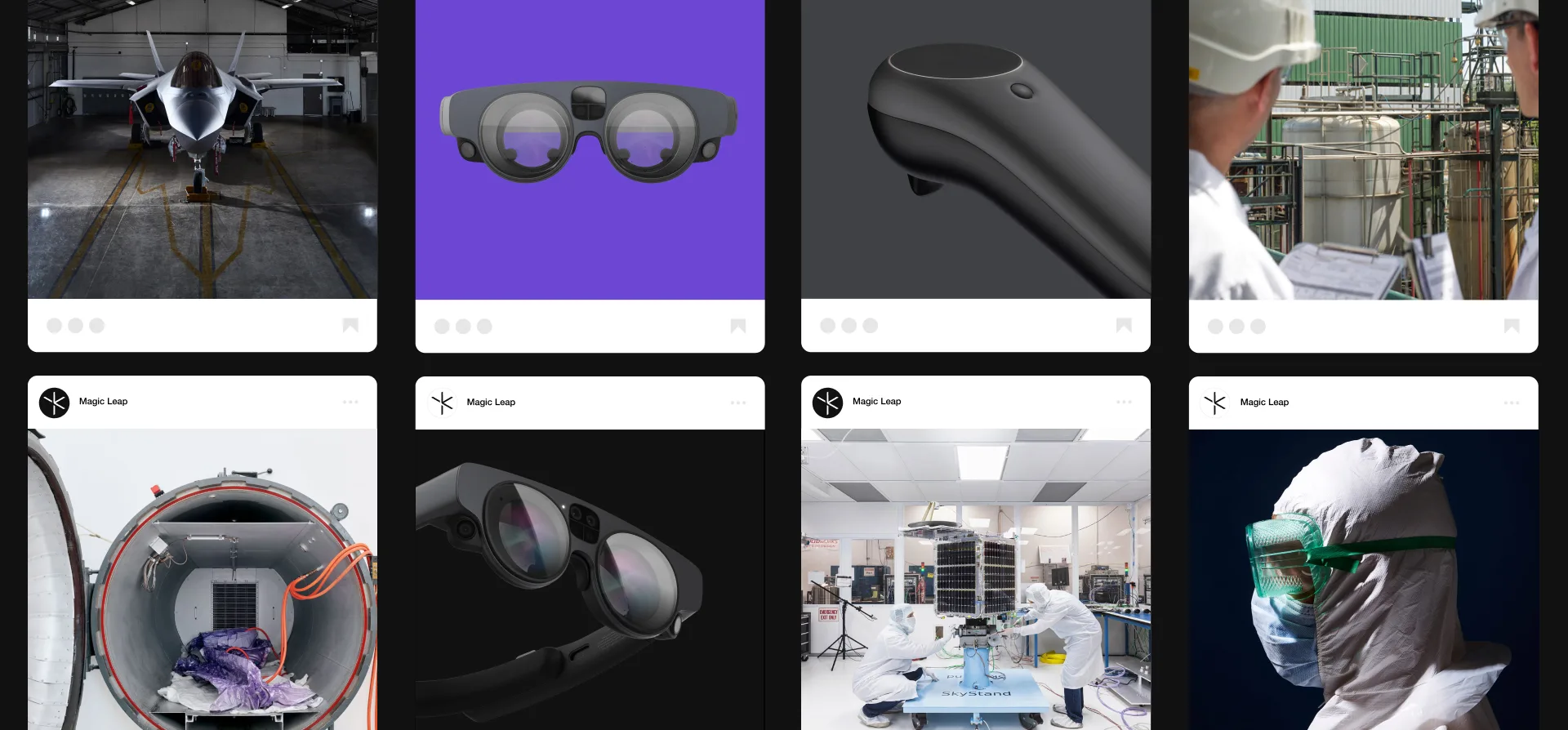 Magic Leap Hub UI screens, device photography, and launch highlights