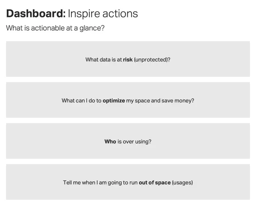 Dashboard information architecture