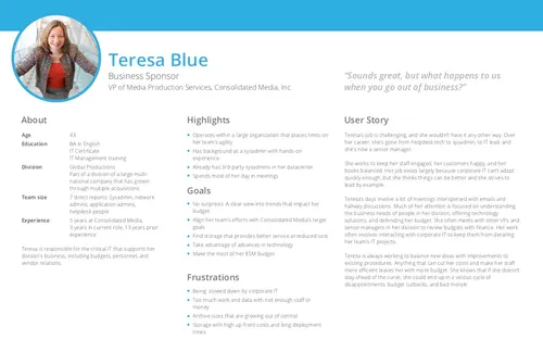 Teresa — user persona